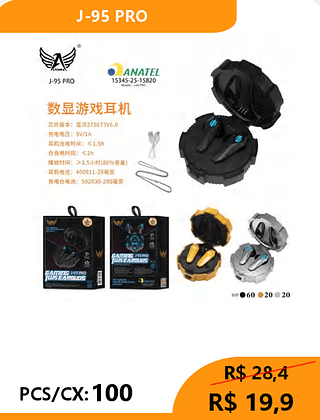 FONE BLUETOOTH PCS/CX:100 R$19,9