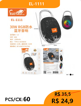 CAIXA DE SOM PCS/CX:60 R$24,9