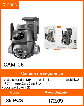 Camera de seguranca - Caixa 36 PCS Preco Unitario 172,09