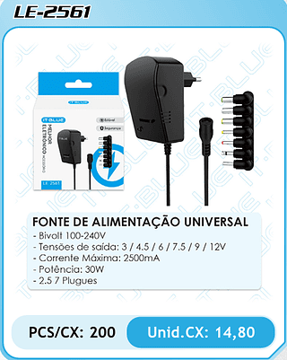 FONTE DE ALIMENTAÇÃO UNIVERSAL 200PÇ=14,8$
