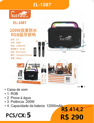 CAIXA DE SOM PCS/CX:5 R$290