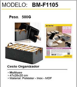Cesto Organizador 100PCS/CX Unid.CX: 10,90