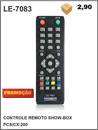CONTROLE REMOTO SHOW-BOX 200pç=2,9$