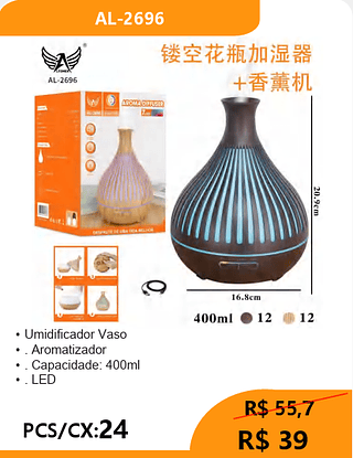 Umidificador Vaso PCS/CX:24 R$ 39