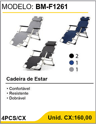 Cadeira de Estar 4PCS/CX Unid. CX:160,00