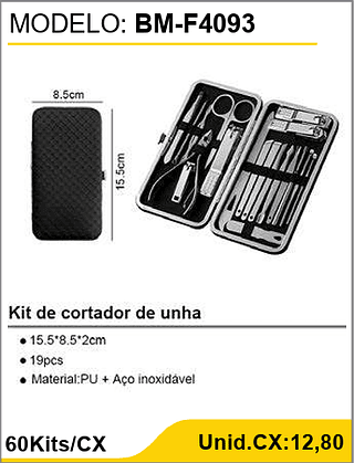 Kit de cortador de unha 60Kits/CX Unid.CX:12,80