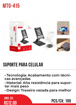 SUPORTE PARA CELULAR 100pç=12$