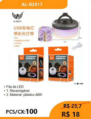 Fita de LED PCS/CX:100 R$ 18