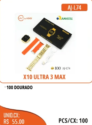 X10 ULTRA 3 MAX UNID.CX: RS 55.00 PCS/CX:100