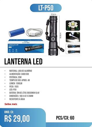 LANTERNA LED 60PÇ=29$