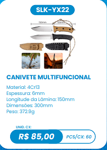 CANIVETE MULTIFUNCIONAL UNID. CX: R$ 85,00 PCS/CX: 60