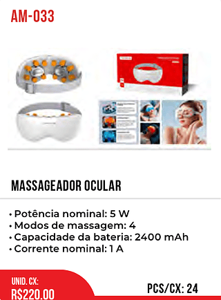 MASSAGEADOR OCULAR 24pç=220$