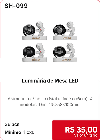 Luminaria de Mesa LED 36 pçs R$ 35,00