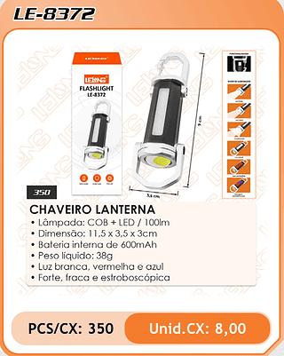 CHAVEIRO LANTERNA 350PÇ=8$