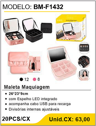 Maleta Maquiagem 20PCS/CX Unid.CX: 63,00