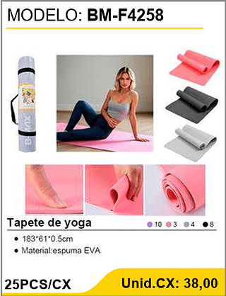 Tapete de yoga 25PCS/CX Unid.CX: 38,00