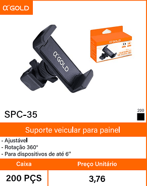 Suporte veicular para painel - Caixa 200 PCS Preco Unitario 3,76