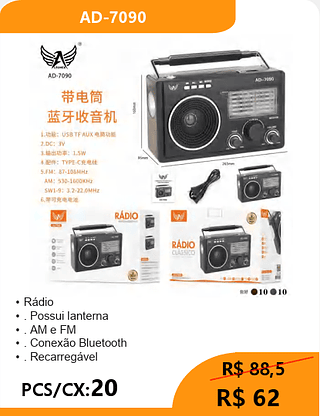 Rádio PCS/CX:20 R$62