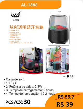 Caixa de som PCS/CX:30 R$39