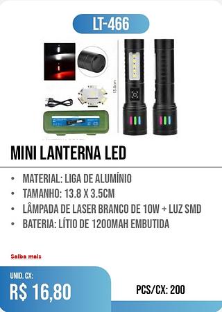 mini lanterna LED 200PÇ=16,80$