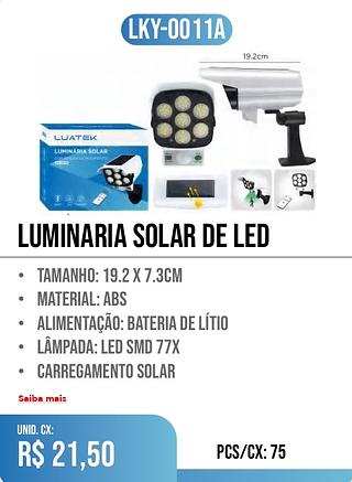 LUMINARIA SOLAR DE LED 75pç=21,50$