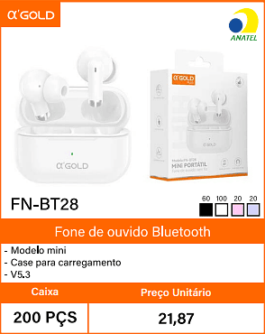 Fone de ouvido Bluetooth Caixa 200 PCS Preco Unitario 21,87