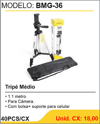 Tripé Médio 40PCS/CX Unid. CX: 18,00