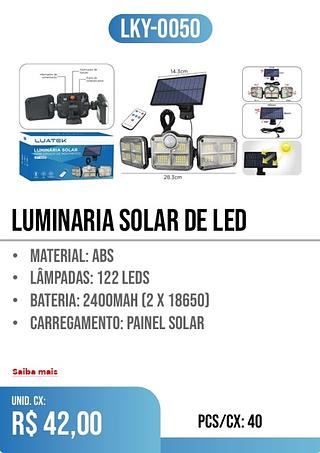 LUMINARIA SOLAR DE LED 40pç=42$