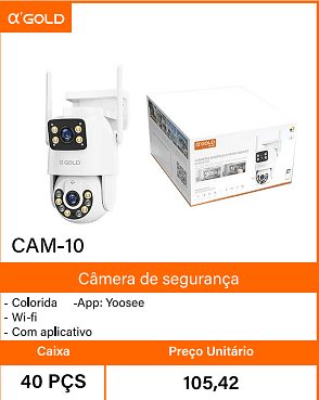 Camera de seguranca Caixa 40 PCS Preco Unitario 105,42