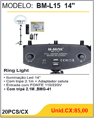 Ring Light 14'' 20PCS/CX Unid.CX:85,00