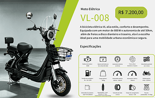Moto Eletrica R$ 6480.00