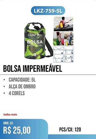 bolsa impermeável 120PÇ=25$