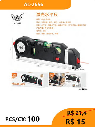 NÍVEL DE LASER PCS/CX: 100 R$ 15