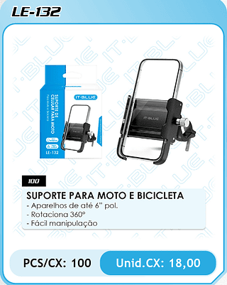 SUPORTE PARA MOTO E BICICLETA PCS/CX: 100 Unid.CX: 18,00
