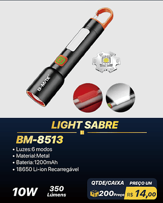 LIGHT SABRE 200PÇS R$14,00