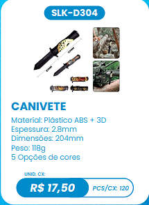 CANIVETE UNID. CX: R$ 17,50 PCS/CX: 120