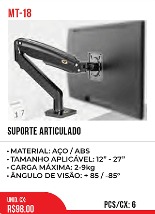 Suporte Articulado 6pç=98$
