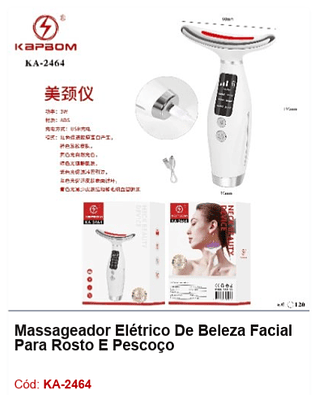 Massageador Elétrico De Beleza Facial Para Rosto E Pescoço R$ 25,2 PCS/CX: 120