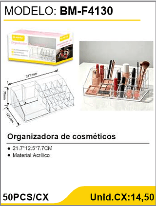 Organizadora de cosméticos 50PCS/CX Unid.CX:14,50