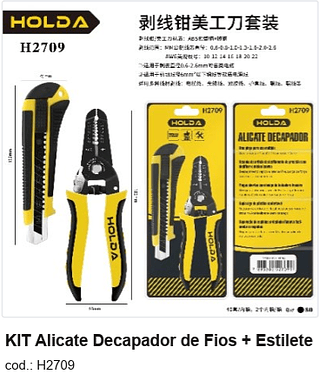 KIT Alicate Decapador de Fios + Estilete R$ 13,5 PC/CX:80