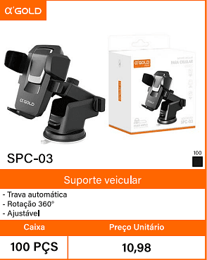 Suporte veicular Caixa 100 PCS Preco Unitario 10,98
