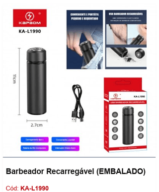 Barbeador Recarregável R$ 13,5 PCS/cx: 200