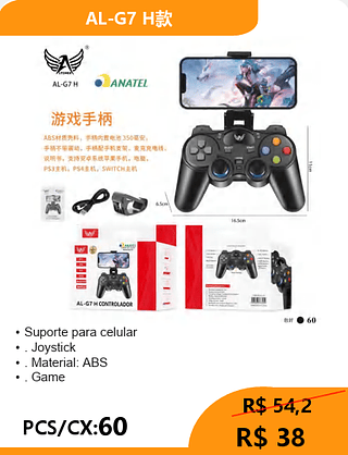 Controle e Suporte para celular PCS/CX:60 R$ 38