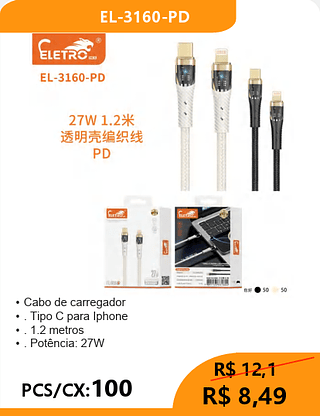 CABO TPC-IOS PCS/CX:100 R$8,49