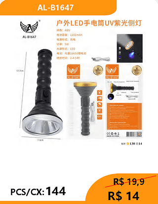 LANTERNA PCS/CX:144 R$14