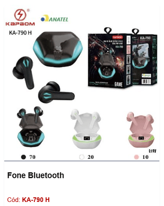 Fone Bluetooth R$26,1 PCS/CX:100