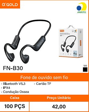 Fone de ouvido sem fio Caixa 100 PCS Preco Unitario 42,00