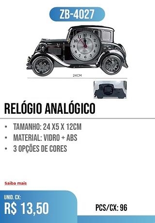 RELÓGIO analógico 96pç=13,50$