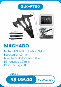 MACHADO UNID. CX: R$ 139,00 PCS/CX: 120
