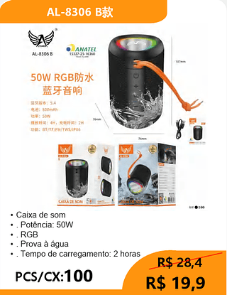 Caixa de som PCS/CX:100 R$19,9